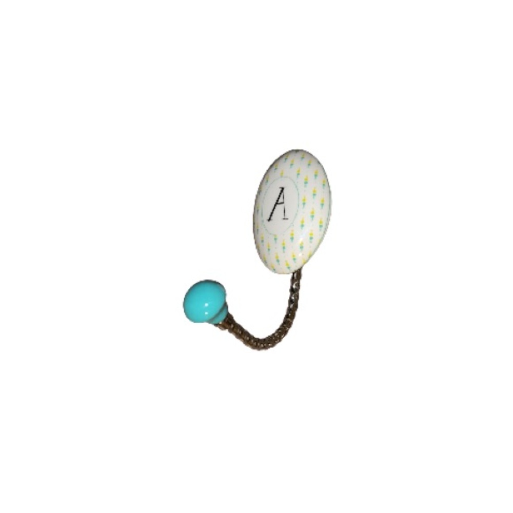 Mr. Boddington’s Studio Ceramic Letter “A” Hanging Hook